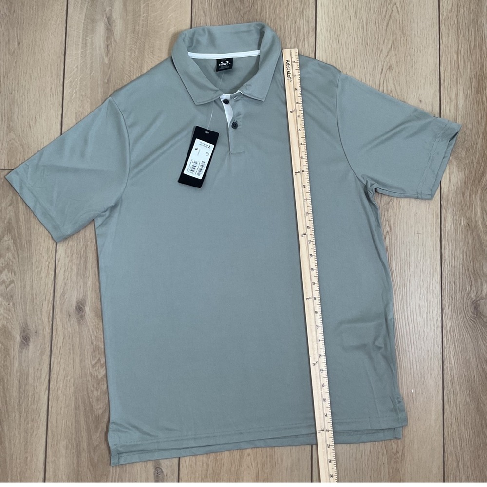 Oakley Divisional UV II Stone Gray Polo Shirt Mens Size S Short Sleeve - Picture 6 of 10